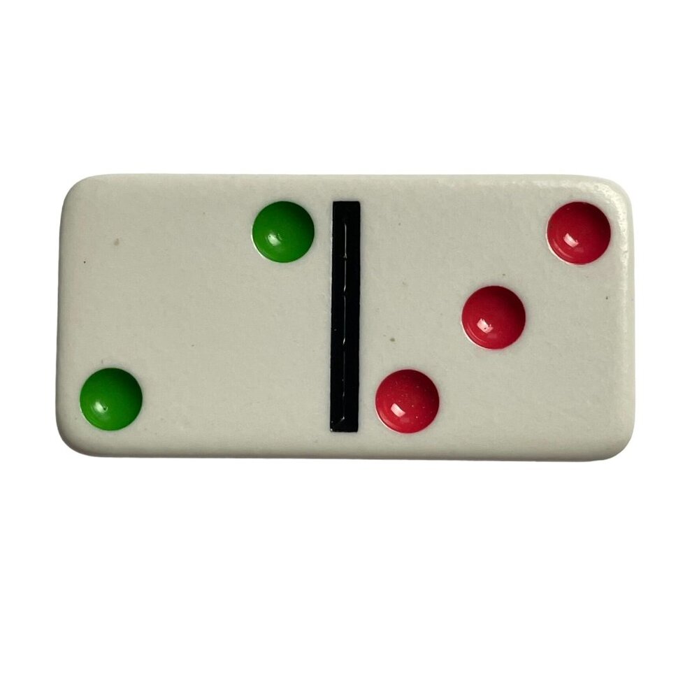 Double Twelve Dominoes Replacement Tile 2 3 Color Dot Vintage 1998 mq